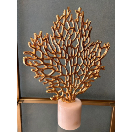 Altın Mercan Mermer Dekoratif Obje - Küçük