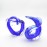 Koyu Mavi Üfleme Cam Soyut Dekoratif Obje- 2 Boy El Yapımı Cam Dekoratif Obje