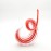 Kırmızı Üfleme Cam Uzun Soyut Dekoratif Obje- 2 Boy El Yapımı Cam Dekoratif Obje