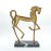 Altın Truva Atı - Siyah Mermer Kaideli Obje