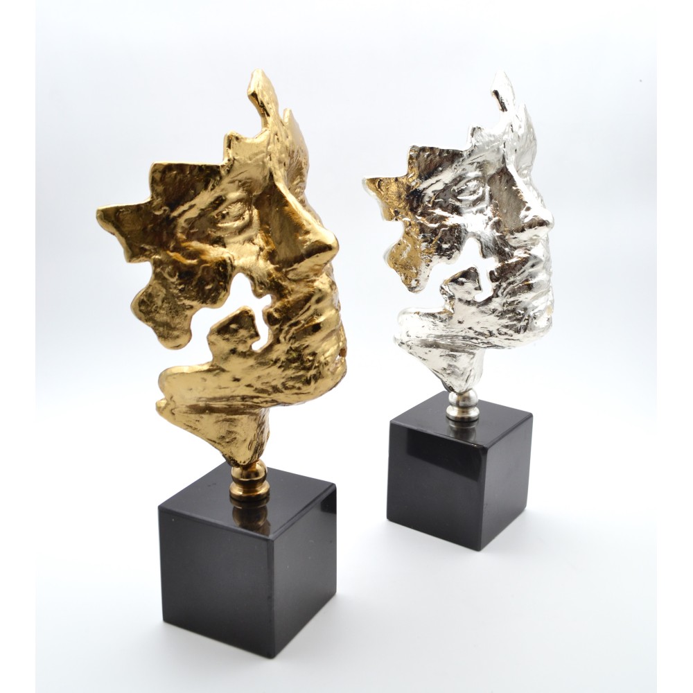 Gümüş ve Altın Maske Dekoratif Obje - 2 Renk