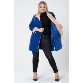 İtalyan Yün Kaşmir Büyük Beden Kaban 