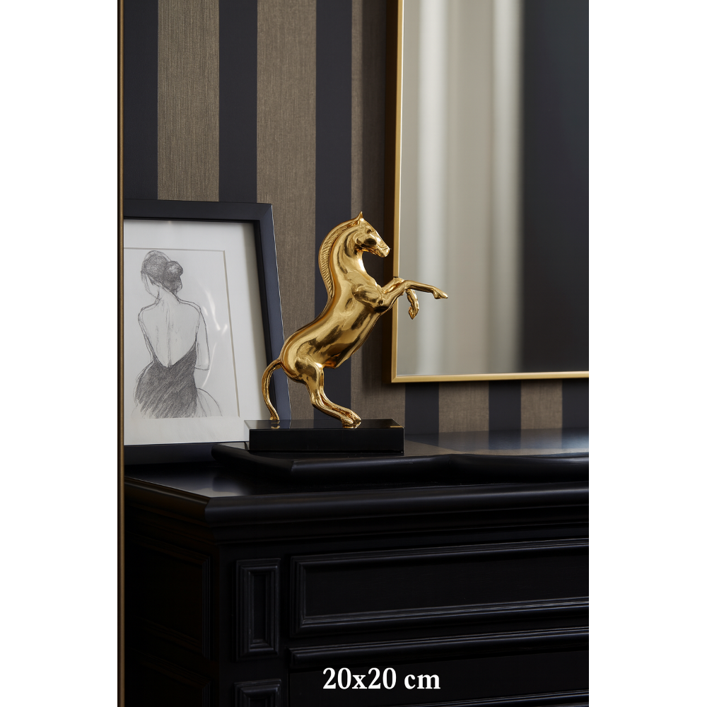 Dekoratif Altın At Dekor 