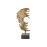 Dolunay Dekor Obje  Set -  Pirinç Altın Obje 2 'li Set - Dekoratif Aksesuar  - Siyah Toros Mermer Kaide 