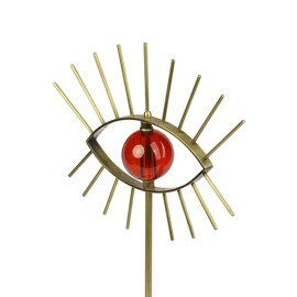Göz Obje - Dekoratif Pirinç Kaide - Masa - Sehpa Üzeri Obje  - 45 Cm 
